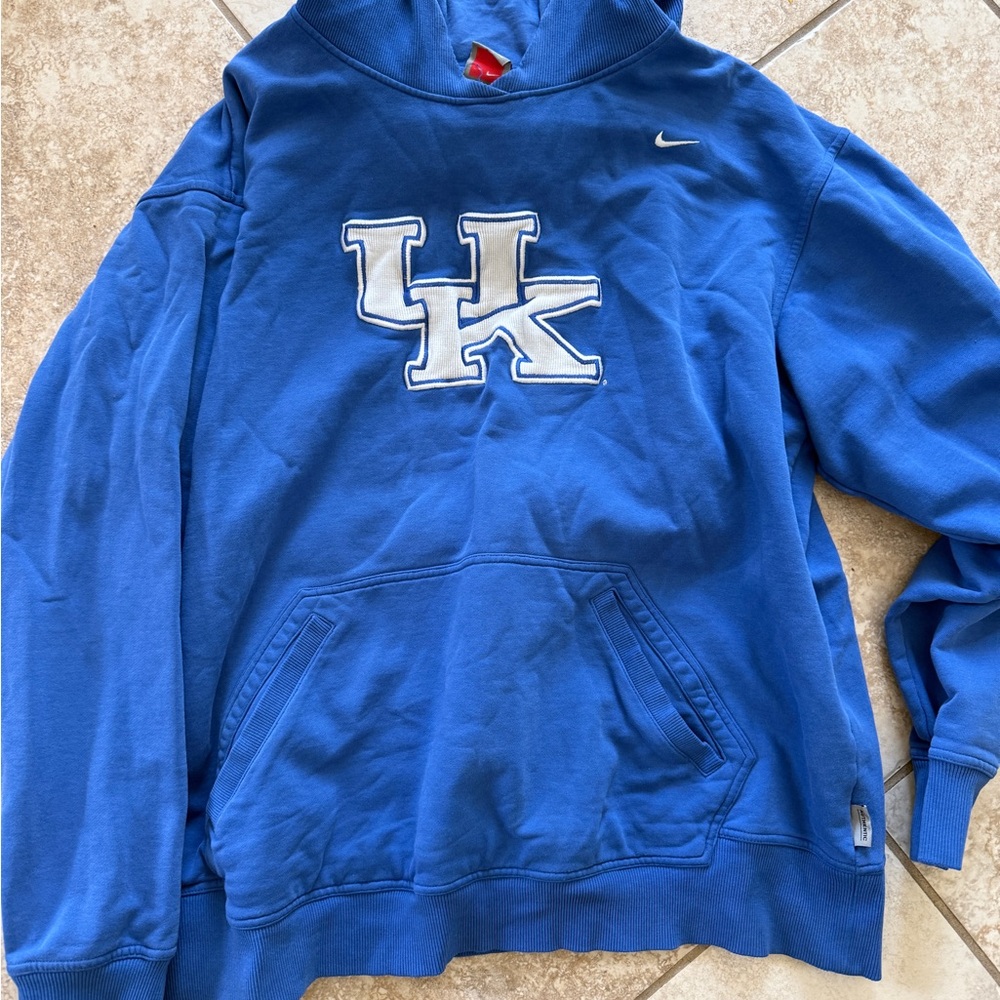 Nike Blue UK Logo Hoodie vintage size xl
